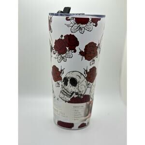 New 25oz Halloween Skulls and Roses Hydrapeak Tumbler